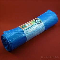 Пакеты для мусора 120 л 50 шт в рулоне ПВД 70x110 см 30 мкм Professional синие
