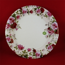 Бумажные глубокие тарелки "Роза" 210 мм