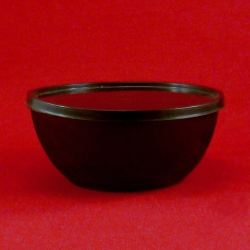 Черная банка плошка для супа 350 мл с черной крышкой (комплект)