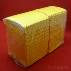 Салфетки 24x24 см желтые 1 слой биг-пак