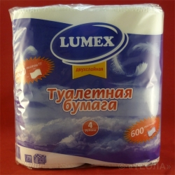 Туалетная бумага Lumex 2 слоя 560 отрывов, белая