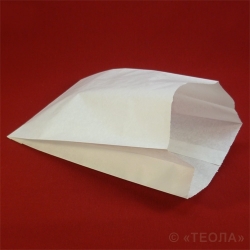 Пакет бумажный с плоским дном 140x60x290 мм белый