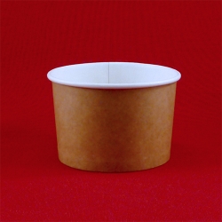 Одноразовая бумажная креманка для мороженого 290 мл крафт 95 мм