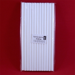 Бумажные трубочки для коктейлей 8x230 мм белые